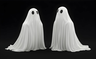 Two Friendly Ghosts in a Dark Room