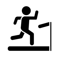 Treadmill icon in glyph style