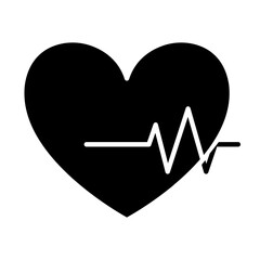 Pulse icon in glyph style