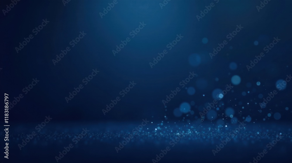 Aufkleber abstract blue background with glowing particles and soft focus
