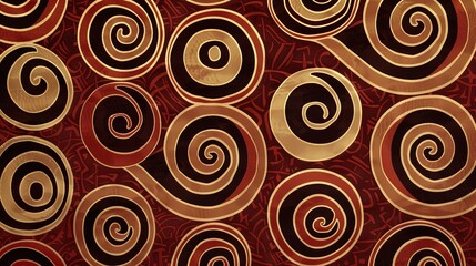 Fototapeta premium spiral pattern seamless wallpaper