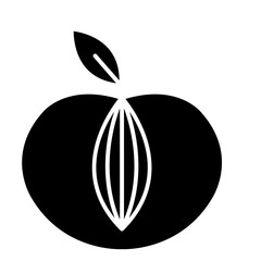 Cherry icon in glyph style