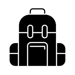 Backpack icon in glyph style