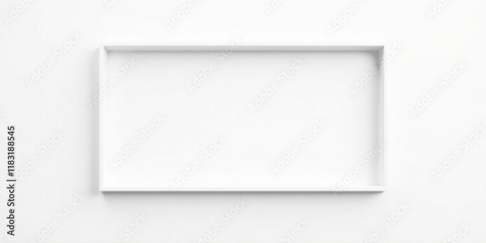 Leinwandbilder simple white rectangular frame on a plain background for clean minimalist design