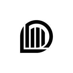 LDM Letter Initial logo design template vector Illustration. LDM polygon logo monogram. LDM letter logo creative design.