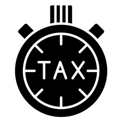 Tax time icon in glyph style