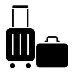 Baggage icon in glyph style