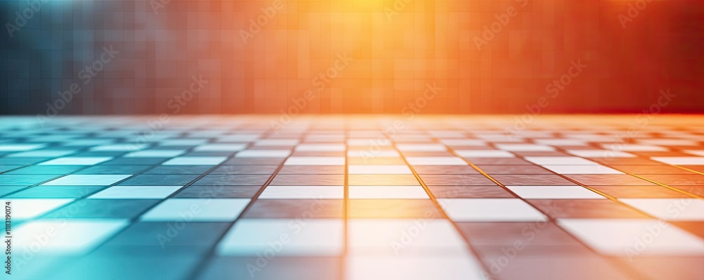Poster Floor abstract background concept. Abstract background with vibrant colors and grid pattern, ideal for visual designs.
