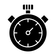 Stopwatch icon in glyph style