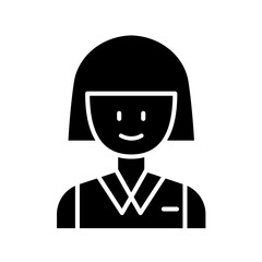 Student icon in glyph style