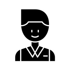 Student icon in glyph style