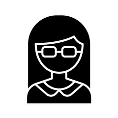 Teacher icon in glyph style