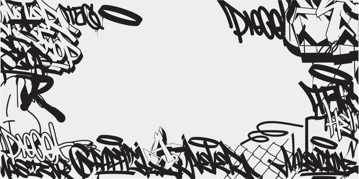 Seamless graffiti art illustration pattern