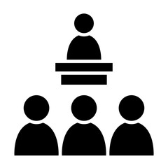 preacher man icon in glyph style