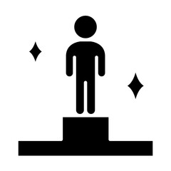 Winner icon in glyph style