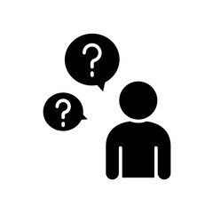 confusion icon in glyph style