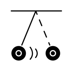 Pendulum icon in glyph style