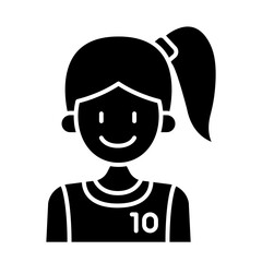 Sport Woman icon in glyph style