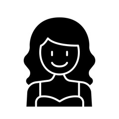 Woman icon in glyph style