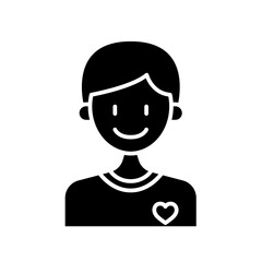 Volunteer icon in glyph style
