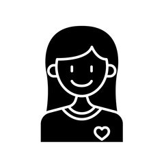 Volunteer icon in glyph style