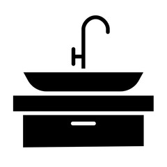 Sink icon in glyph style