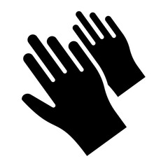 Gloves icon in glyph style