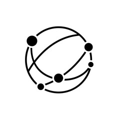 Universe icon in glyph style