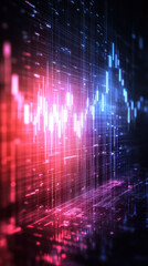 Fototapeta premium Digital sound wave visualization with vibrant colors
