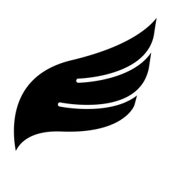 Wing icon in glyph style