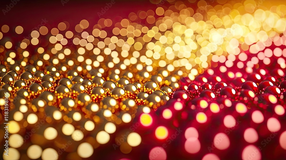Poster chinese new year festival idea. a vibrant close-up of colorful bokeh lights creating a warm festive 