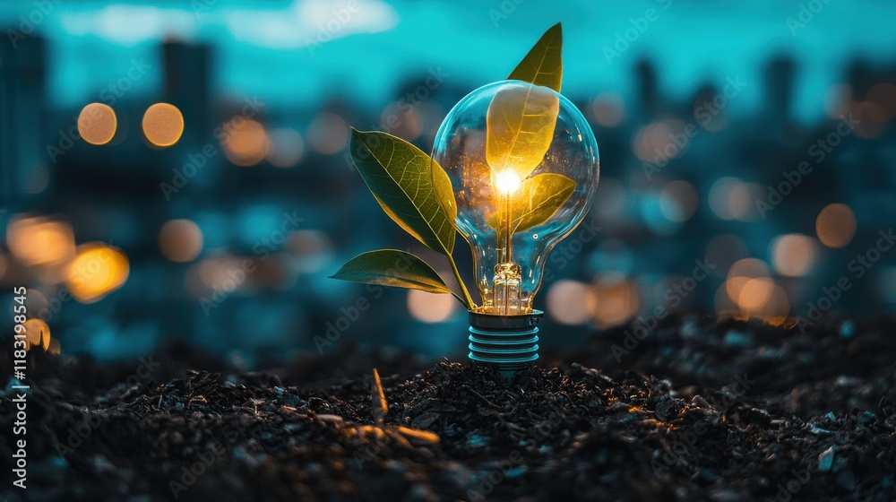 Aufkleber harnessing a glowing futuristic energy source to power innovative standards in urban environments fo
