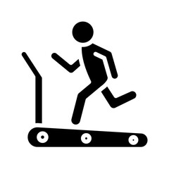 treadmill icon in glyph style