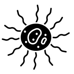 Virus icon in glyph style