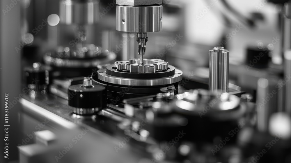 Leinwandbilder Robotic arms assembling advanced standards in a high-tech factory industrial environment close-up perspective