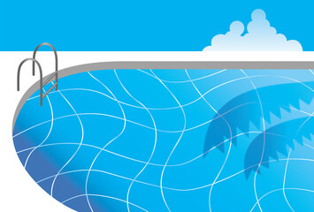 プールサイドのポストカード
