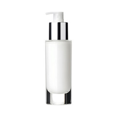 High-End Airless Pump Bottle of Moisturizer on transparent background