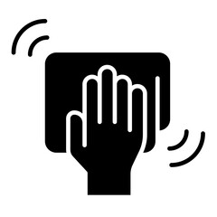 cleaning icon in glyph style