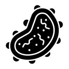 Bacteria icon in glyph style