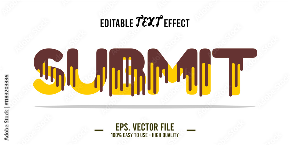 Fototapete typography submit word art illustration, editable text effect, eps file format