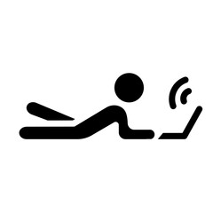 work from home icon in glyph style