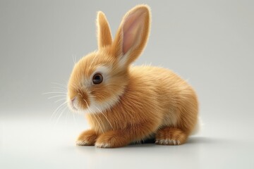 3d Rabbit rodent animal mammal.