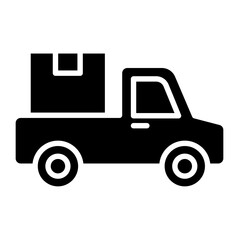 Delivery Truck icon in glyph style