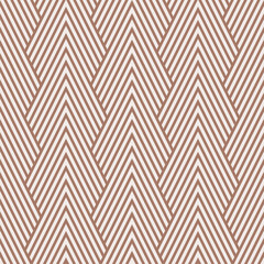 Seamless mocha brown and white chevron lines pattern vector