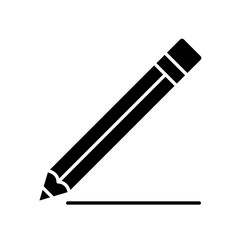 Pencil icon in glyph style