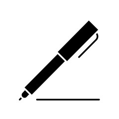 Pen icon in glyph style