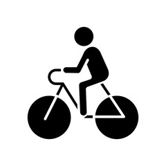 Cycling icon in glyph style