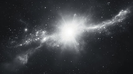 Obraz premium Stunning view of a bright galaxy filled with stars and cosmic clouds in deep space