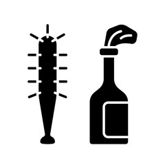 protester weapon icon in glyph style