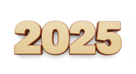  2025 new year 3D text